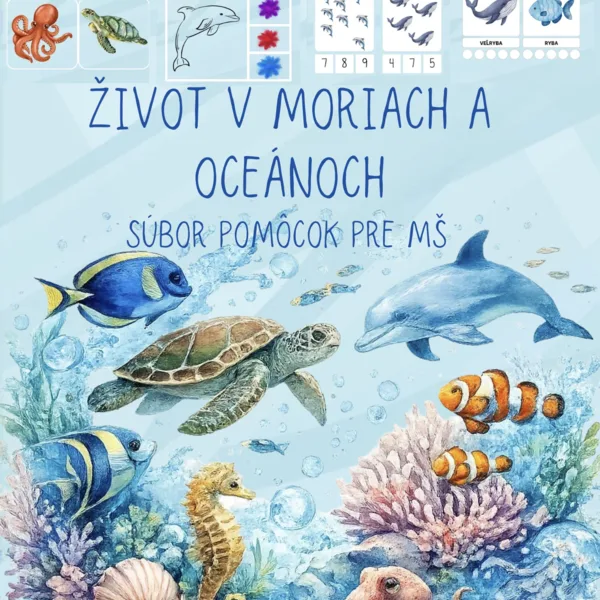 🌊 ŽIVOT V MORIACH A OCEÁNOCH – výučbový PDF súbor pre deti v MŠ 🐢🐠