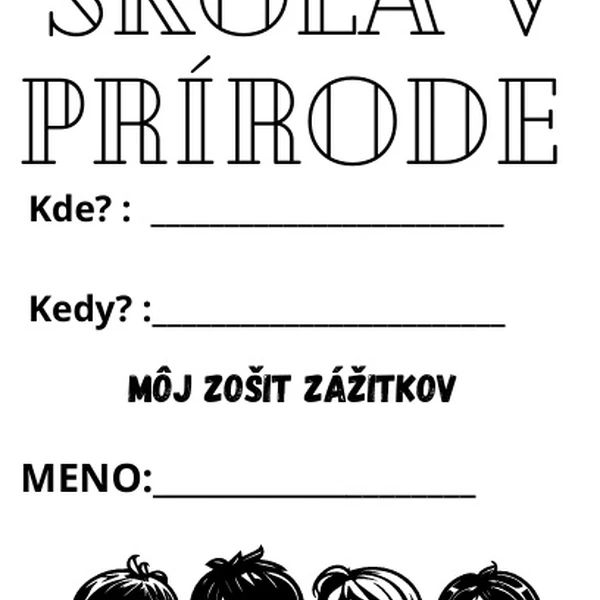 Škola v prírode - denník