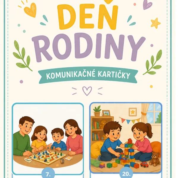 Deň rodiny - komunikačné kartičky 25 ks