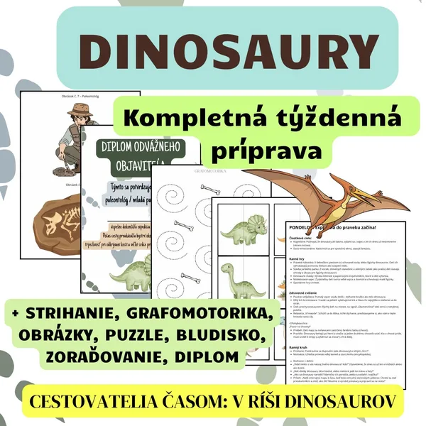 Dinosaury - týždenný plán