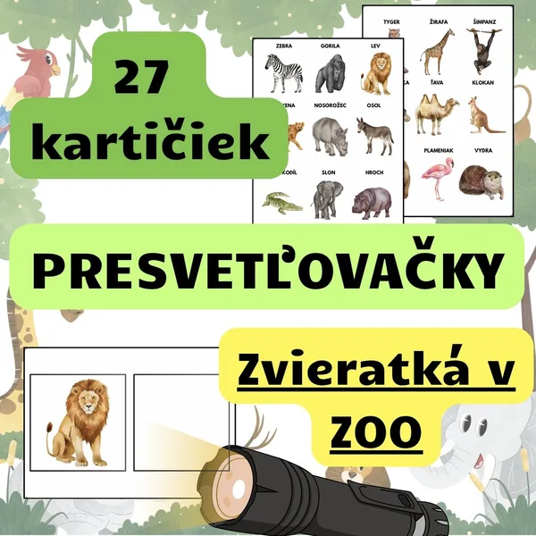 Zvieratká v ZOO - Presvetľovačka