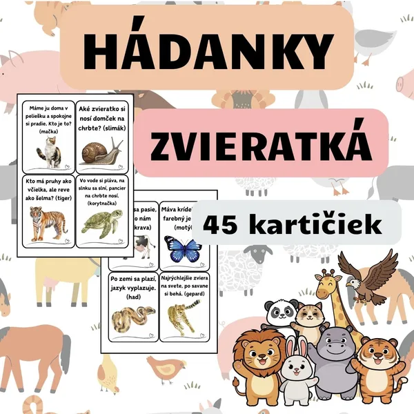 HÁDANKY O ZVIERATKÁCH - FAREBNÉ