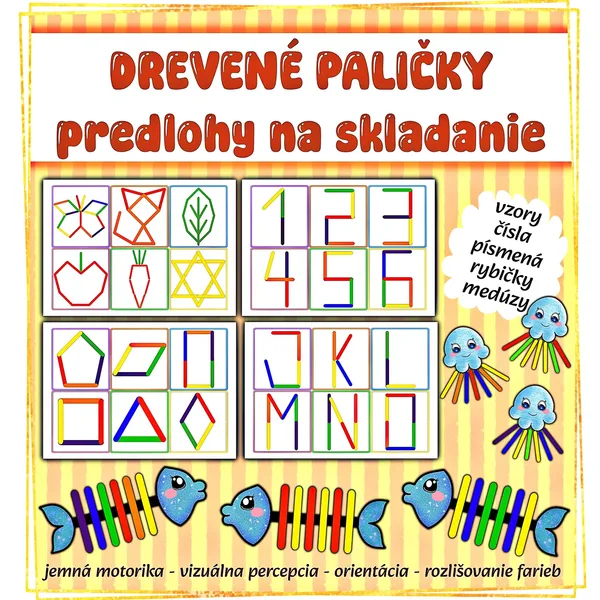 DREVENÉ PALIČKY - predlohy na skladanie