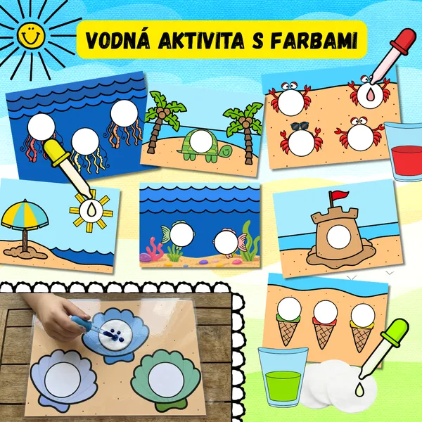 Vodná aktivita s farbami - Prišlo leto
