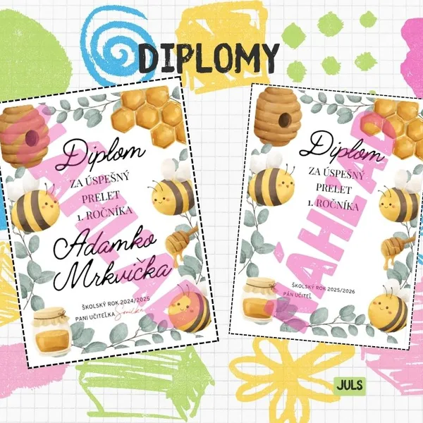 Diplomy na koniec školského roka
