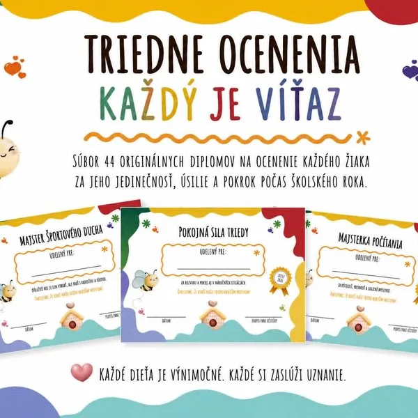 Triedne ocenenia- Každý je víťaz!🏆