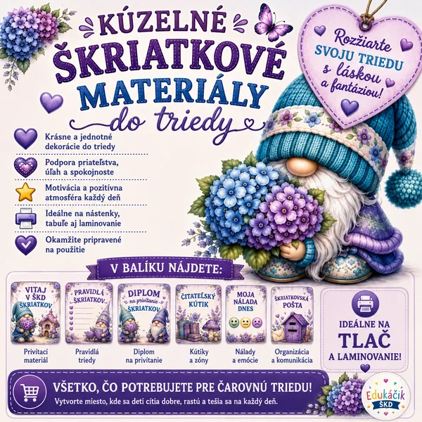 💜 VÝZDOBA TRIEDY- Škriatkovia 💜