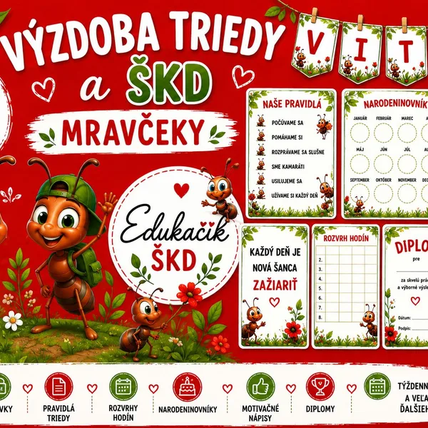 Výzdoba triedy -MRAVČEKY 
