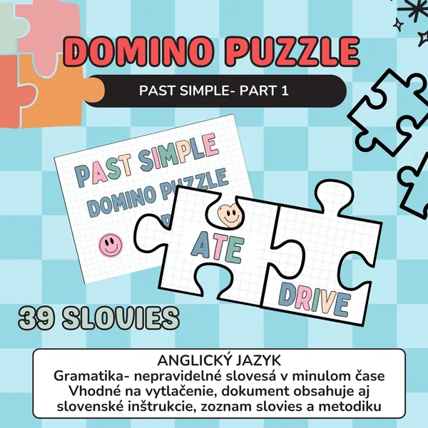 Nepravidelné slovesá. Domino puzzle- časť 1