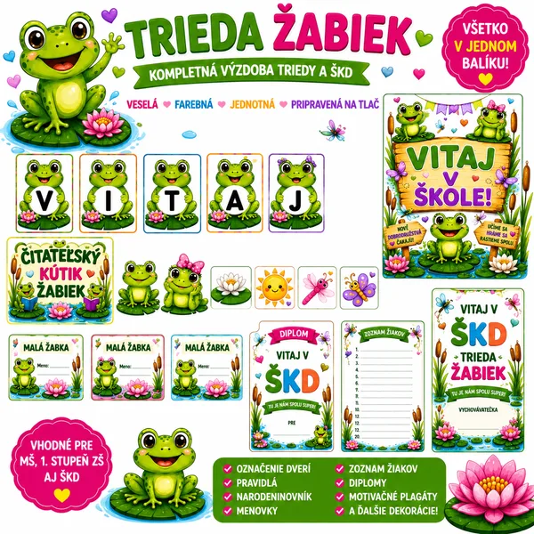 VÝZDOBA TRIEDY -ŽABKY