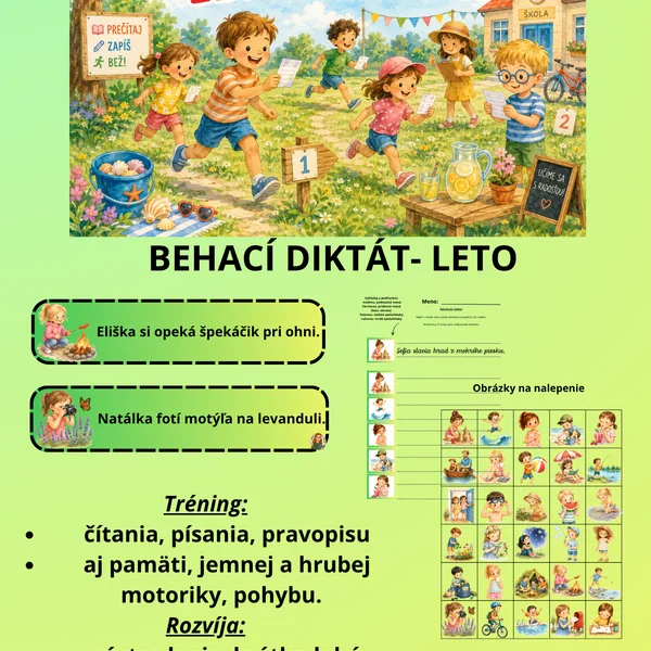 Behací diktát- Letné radosti