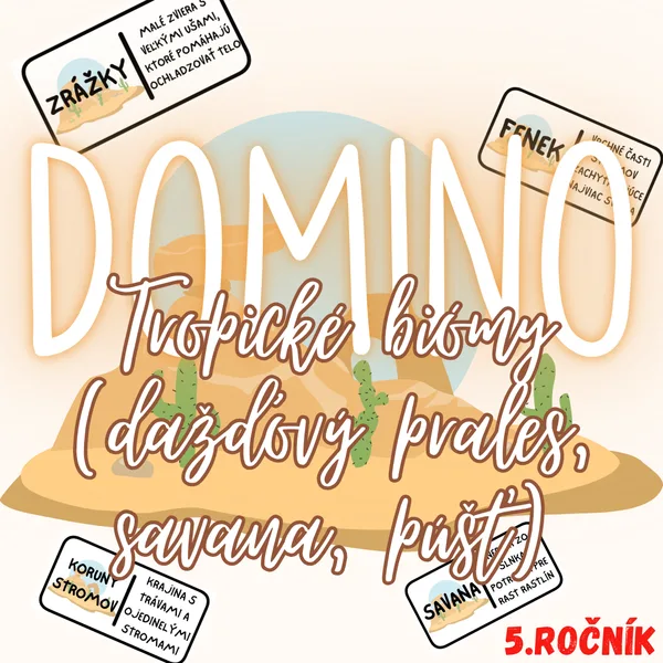Domino - Tropické biómy (dažďový prales, savana, púšť)