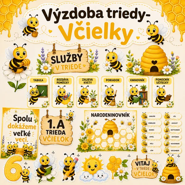🐝 Výzdoba triedy – VČIELKY 🐝