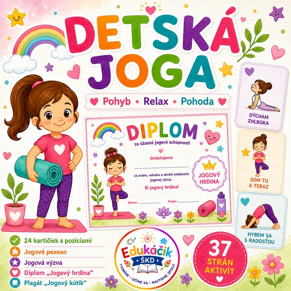 🧘‍♀️ DETSKÁ JOGA – Jogové pexeso a pohybové aktivity 🧘‍♀️