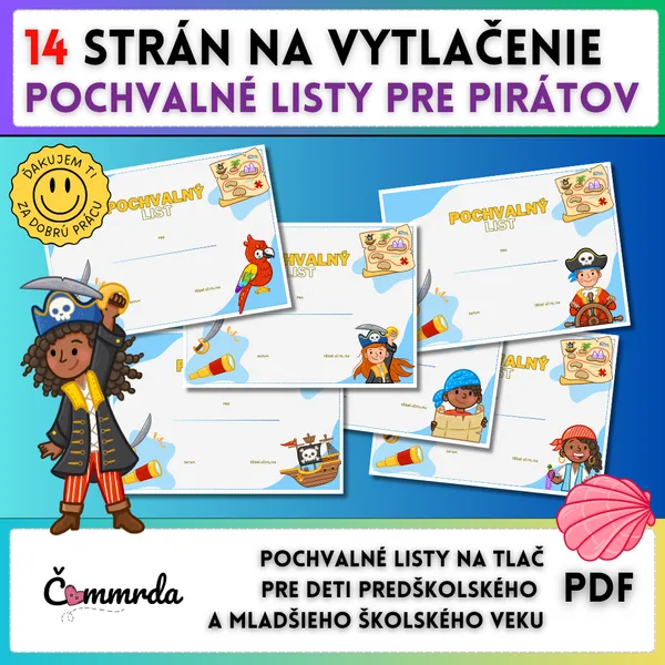 Pochvalné listy pre pirátov