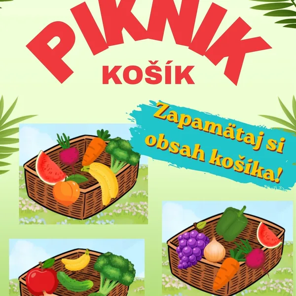Hra na zapamätanie - piknik košík