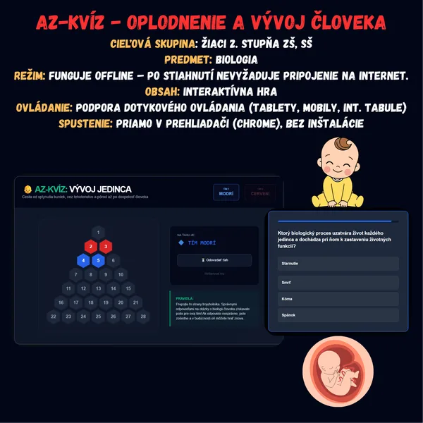 AZ-kvíz - Oplodnenie a vývoj človeka
