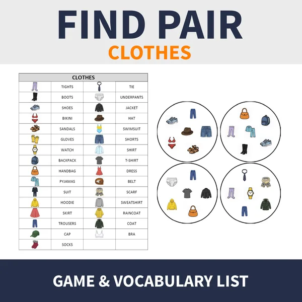 ENG - CLOTHES (find pair, postrehovka)