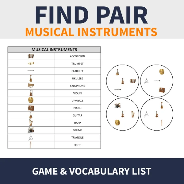 ENG - MUSICAL INSTRUMENTS (find pair, postrehovka)