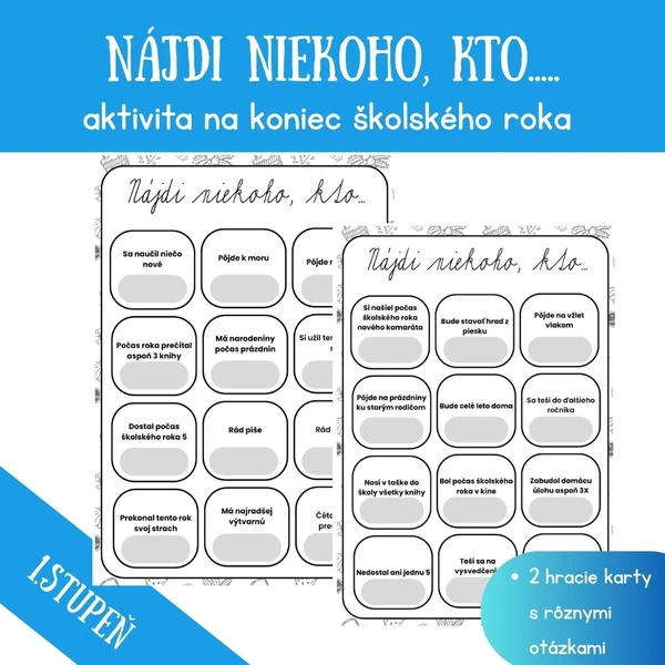 Nájdi niekoho - hra - koniec roka