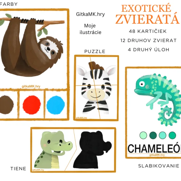 Exotické zvieratá - úlohy