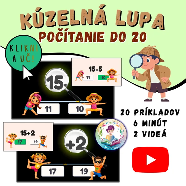 KÚZELNÁ LUPA LETO - počítanie do 20