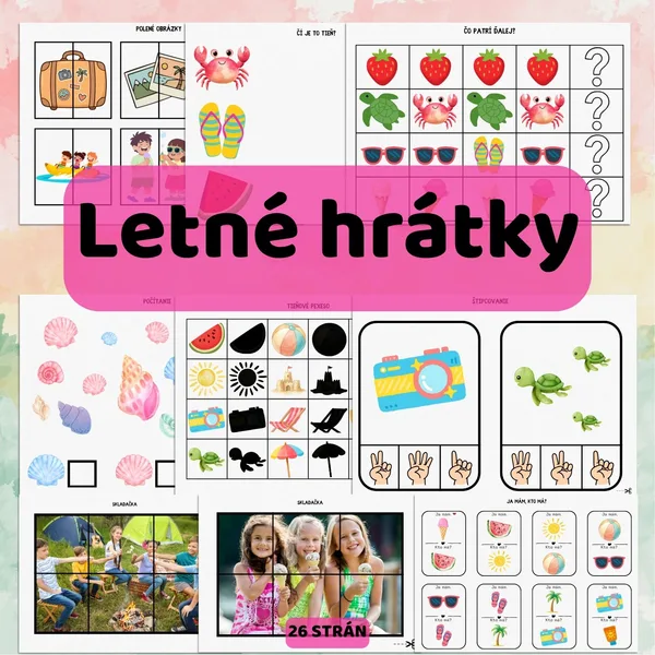 LETNÉ HRÁTKY - Súbor aktivít a pracovných listov