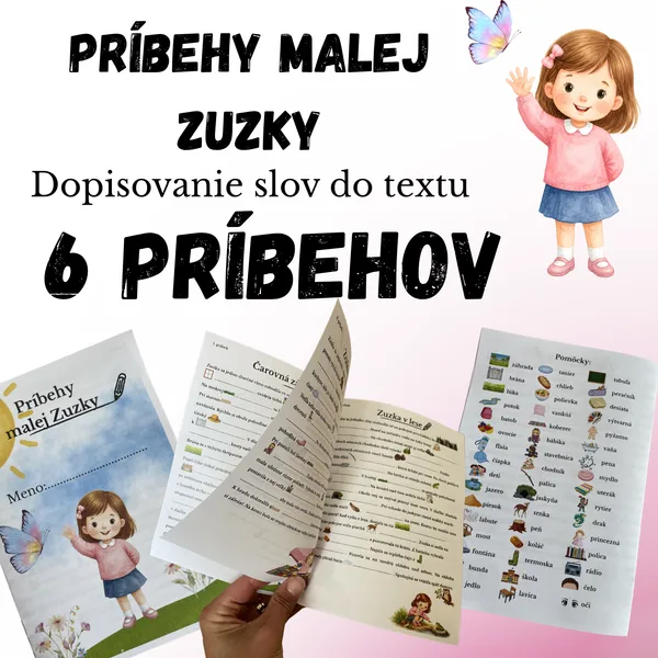 Dopisovanie slov do príbehov - Príbehy malej Zuzky