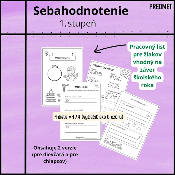 Sebahodnotenie - koniec školského roka