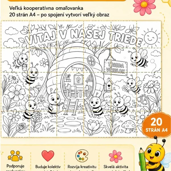 Vitaj v našej triede – kooperatívna omaľovanka