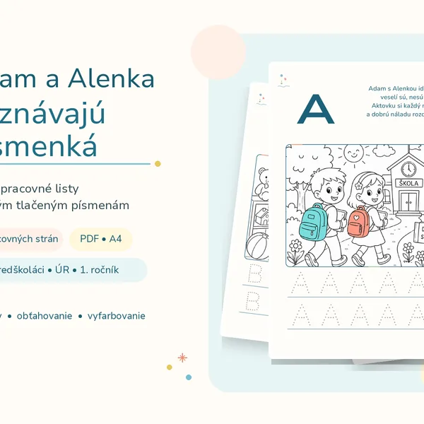 Adam a Alenka poznávajú písmenká