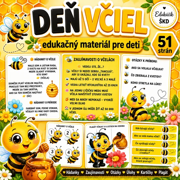 🐝 DEŇ VČIEL – edukačný materiál pre deti