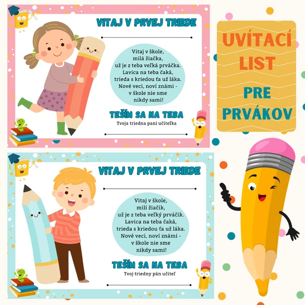 UVÍTACÍ LIST pre prvákov