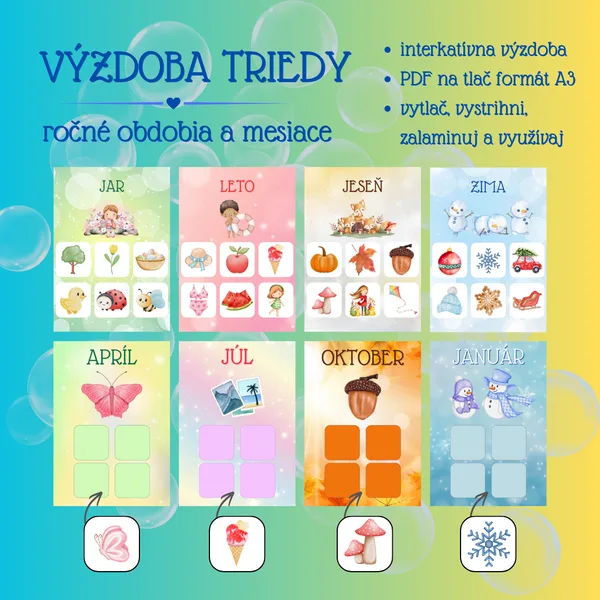Výzdoba - ročné obdobia a mesiace