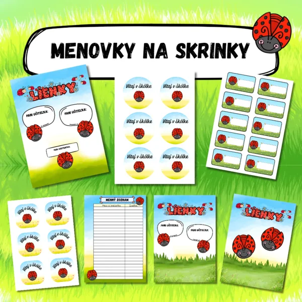 Menovky na skrinky - Lienky