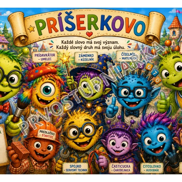 PRÍŠERKOVO v KOCKE - SLOVNÉ DRUHY
