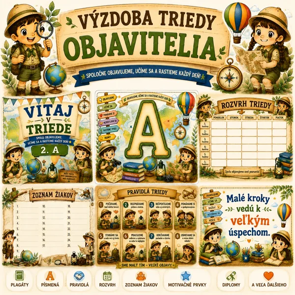 🌍🔎 VÝZDOBA TRIEDY – OBJAVITELIA 🔎🌍