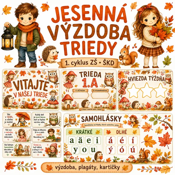 🍂🍄Jesenná výzdoba triedy – 1. cyklus ZŠ a ŠKD 🍂🍄
