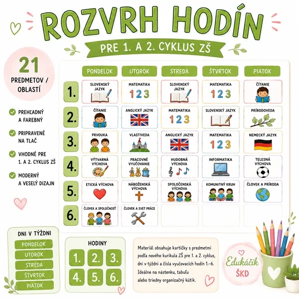 ROZVRH HODÍN 🌿