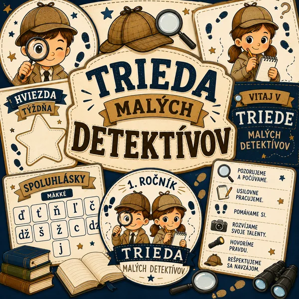 🔎 TRIEDA MALÝCH DETEKTÍVOV – výzdoba triedy 🔎🕵️