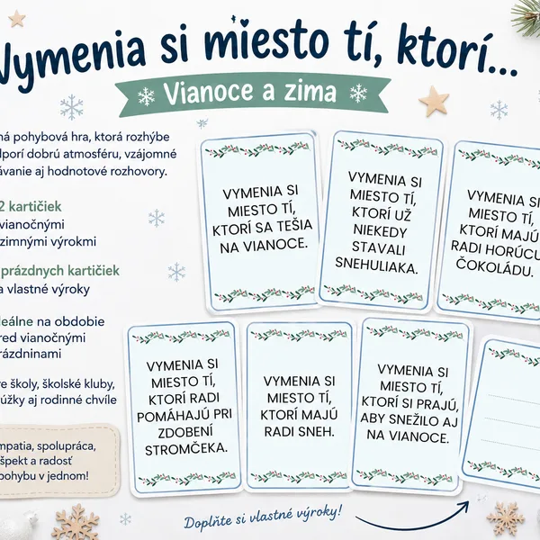 Vymenia si miesto tí, ktorí… Vianoce a zima