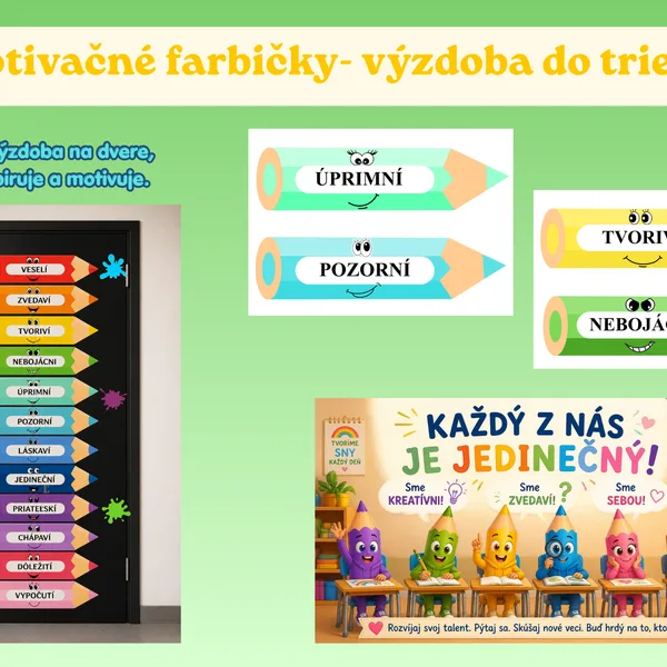 Motivačné farbičky - Malé slová, veľká atmosféra (Trieda, kde každý patrí)