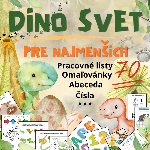 DINOSVET pracovné listy - Dinosaury MŠ