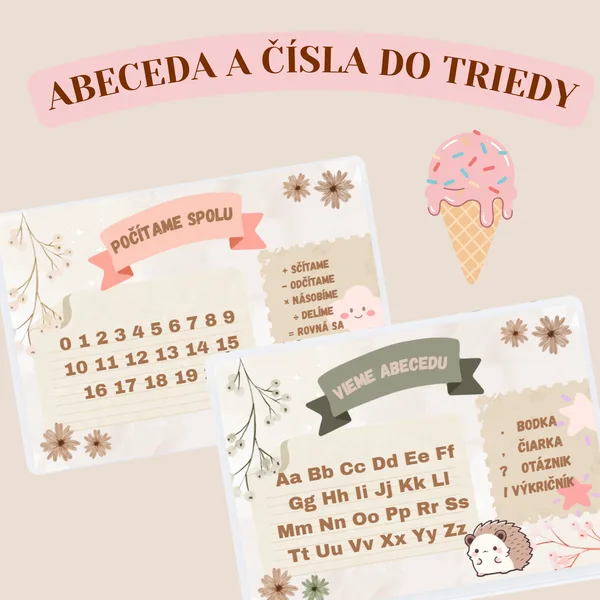  🪻Abeceda a čísla do triedy - vintage kolekcia🪻