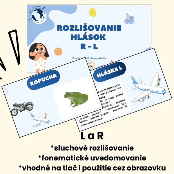 Logopédia | Artikulácia | Sluchové rozlišovanie - hlásky R a L 
