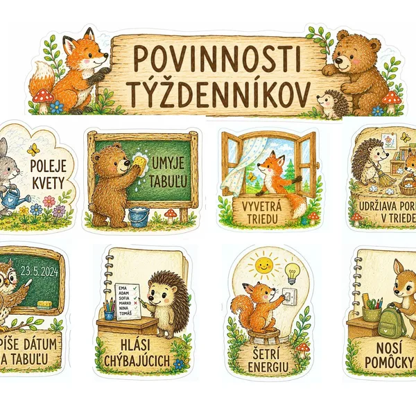 POVINNOSTI TÝŽDENNÍKOV LES