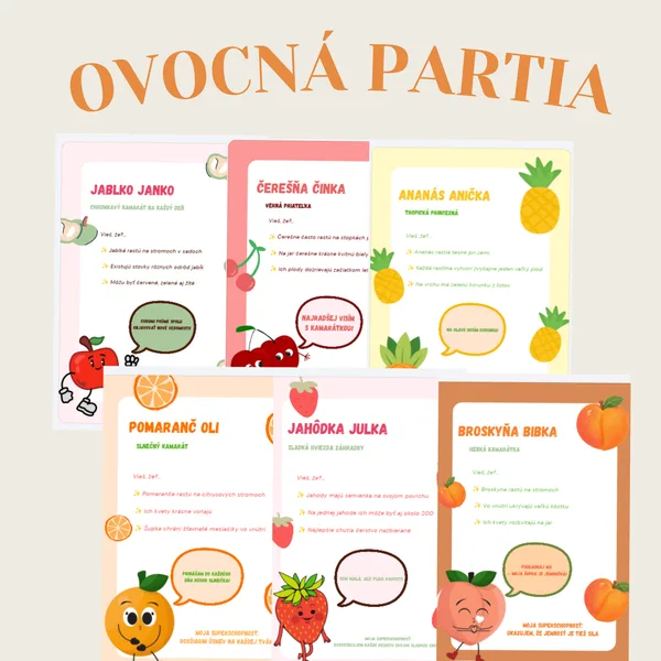 ☀️Edukatívne a hravé plagáty ovocie - Back to school kolekcia ☀️