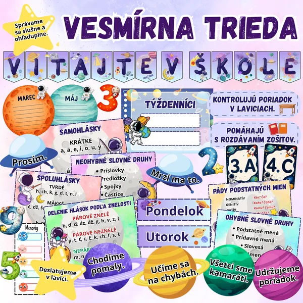 Výzdoba triedy Vesmír/Vesmírna výzdoba