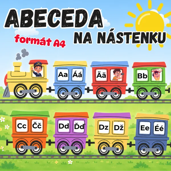 Abeceda na nástenku/ Abeceda vláčik