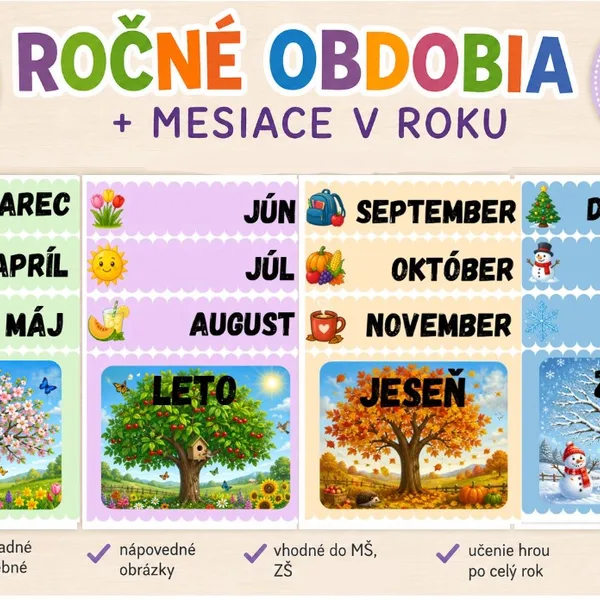 Ročné obdobia + mesiace v roku